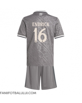 Real Madrid Endrick #16 Echipament de Fotbal Replică 2024-25 Copii Treilea (+ Șorturi)